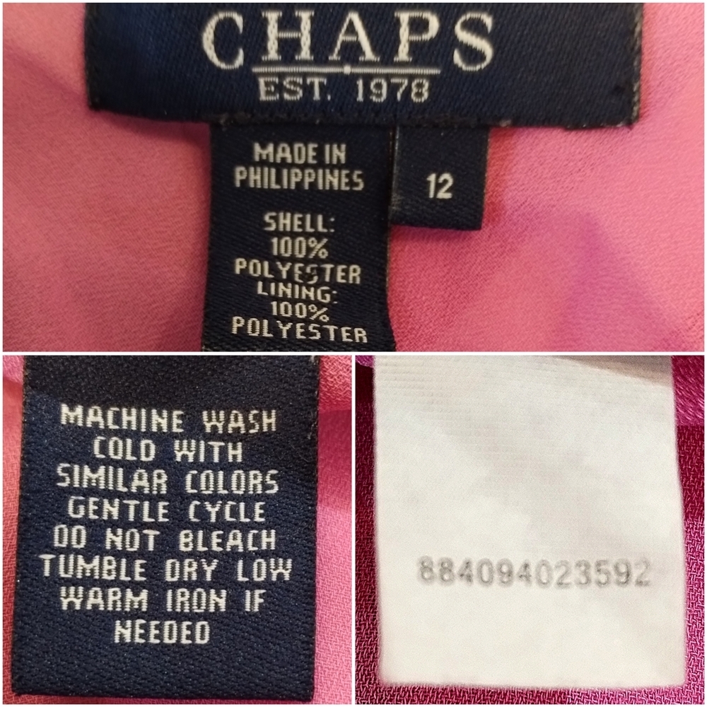 Chaps Ralph Lauren Striped Satin Necktie Halter Top - Picture 4 of 7
